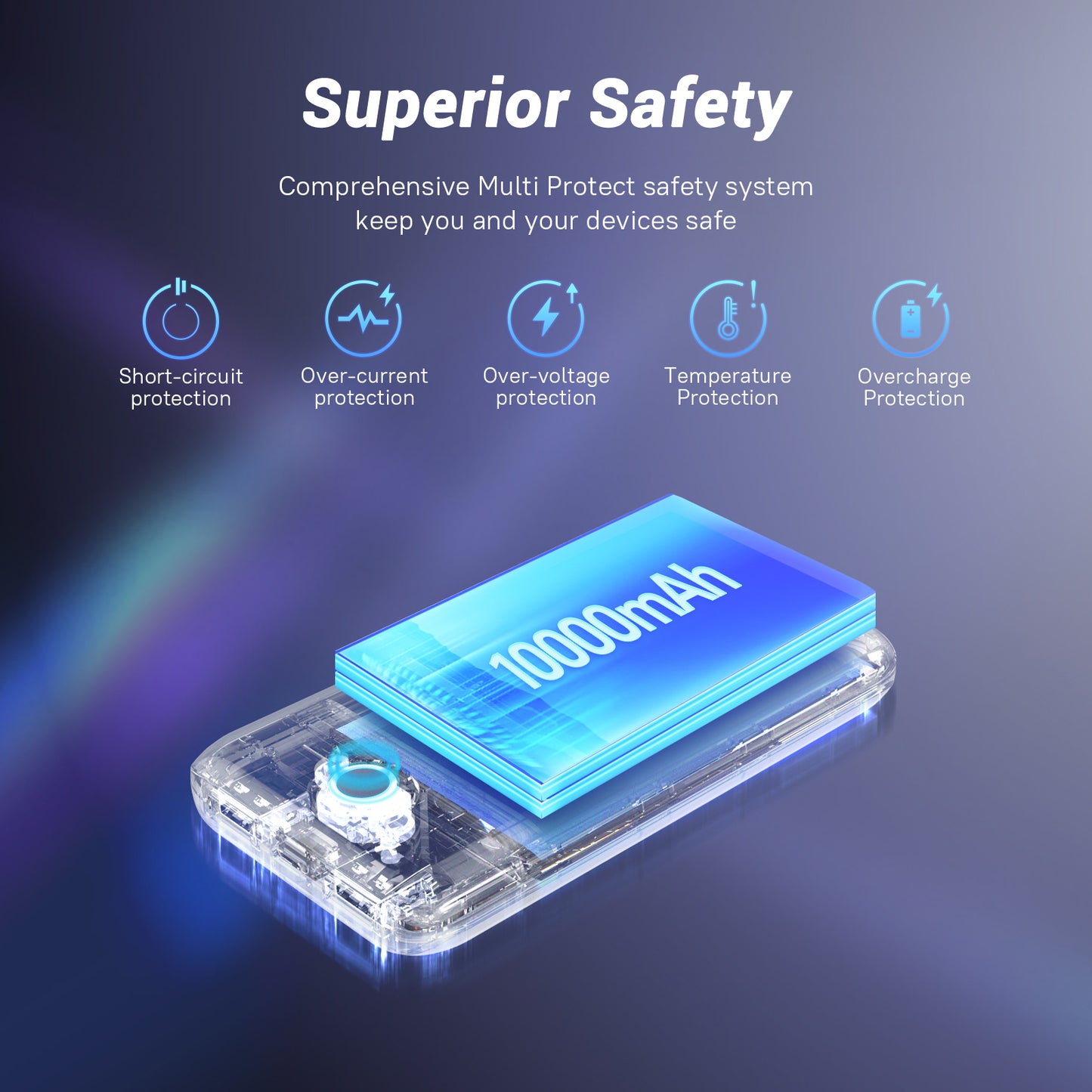 COOFLY P176D Type-C In&Out 10000mAh Power Bank, 20W Fast  Charging