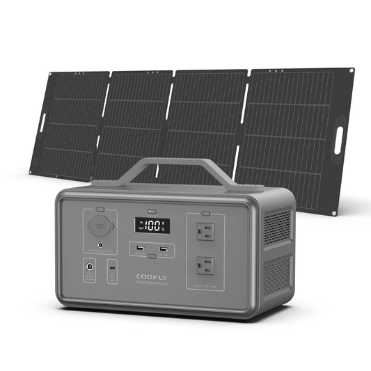 COOFLY A1000S Solar Generator Kit, 1021Wh 1000W, With A 200W Solar Panel