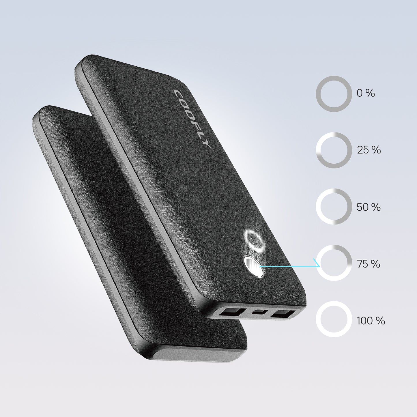 COOFLY P176D Type-C In&Out 10000mAh Power Bank, 20W Fast  Charging