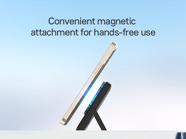 COOFLY Wireless Portable Charger with Stand, 5000mAh Magnetic Power Bank with Type-C Input/Output Ultra Slim Battery Pack for iPhone 16/15/14/13/12 Series