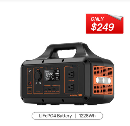 JUPITEK Portable Power Station S1200, 1228Wh LiFePo4 Battery