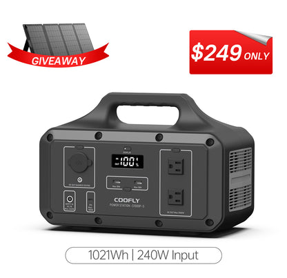 COOFLY S1000P-S Solar Generator | 1000W 1021Wh